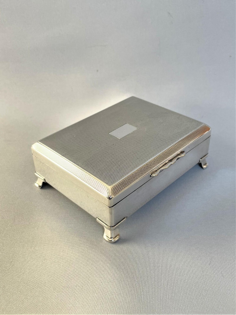 A Stylish Art Deco Silver Plated Jewellery Box