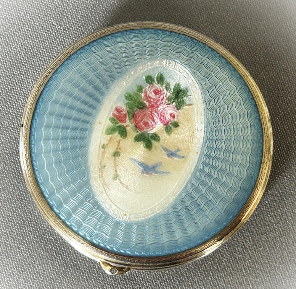 An Exceptional Art Deco Silver & Enamel Compact