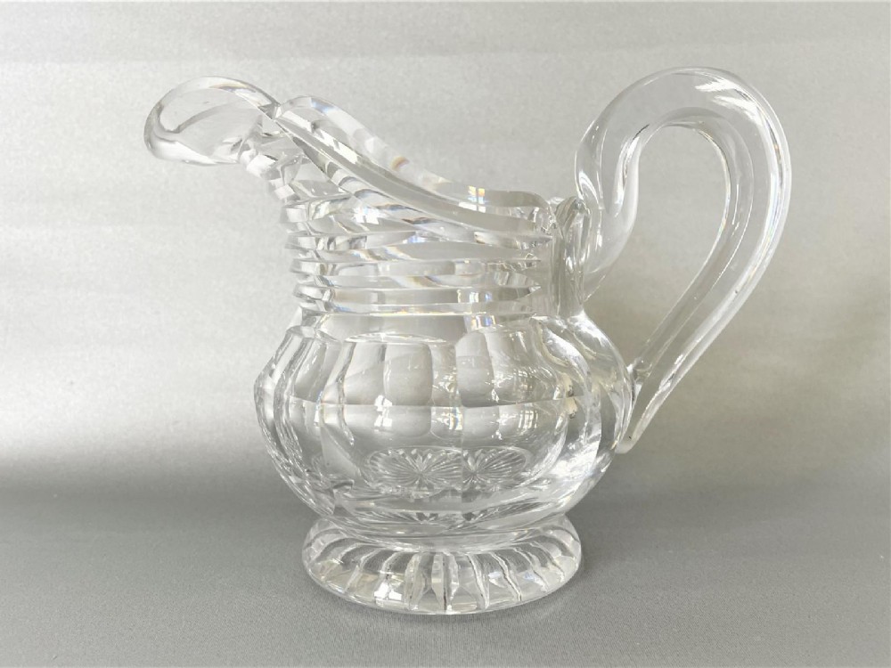 A good quality mid-Victorian cut glass cream jug
