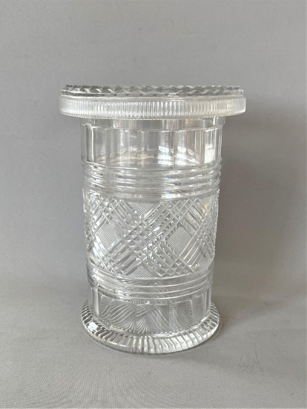 A Georgian Regency Irish cut glass vase