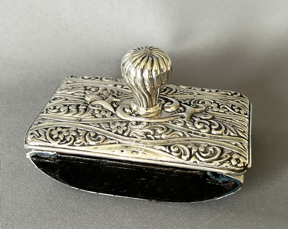 A Lovely Edwardian Silver 'rocking' Desk Blotter