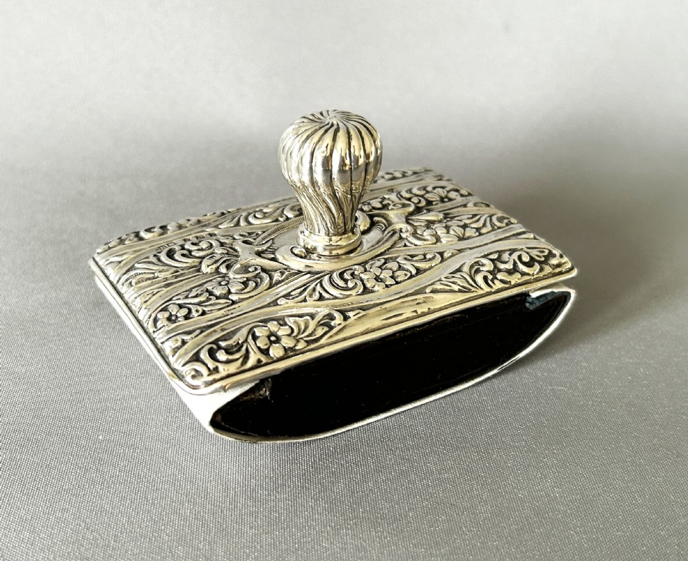 A Lovely Edwardian Silver 'rocking' Desk Blotter View IV