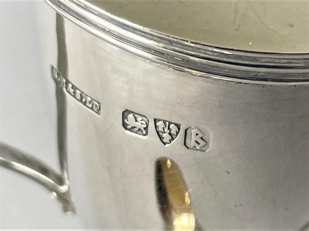 A George V Chester silver mustard pot & spoon View III