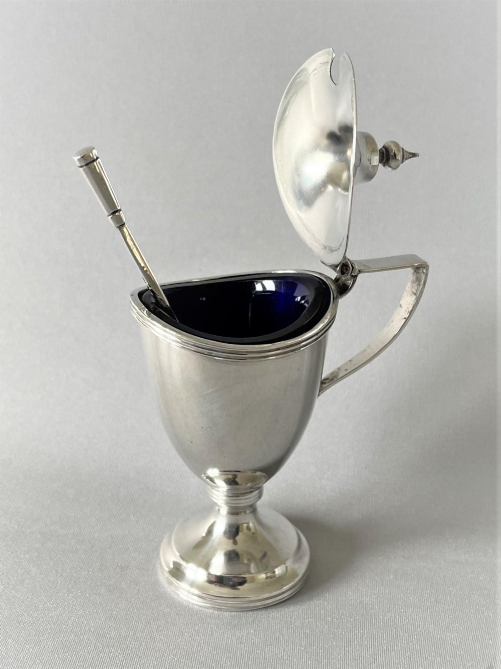 A George V Chester silver mustard pot & spoon View VI