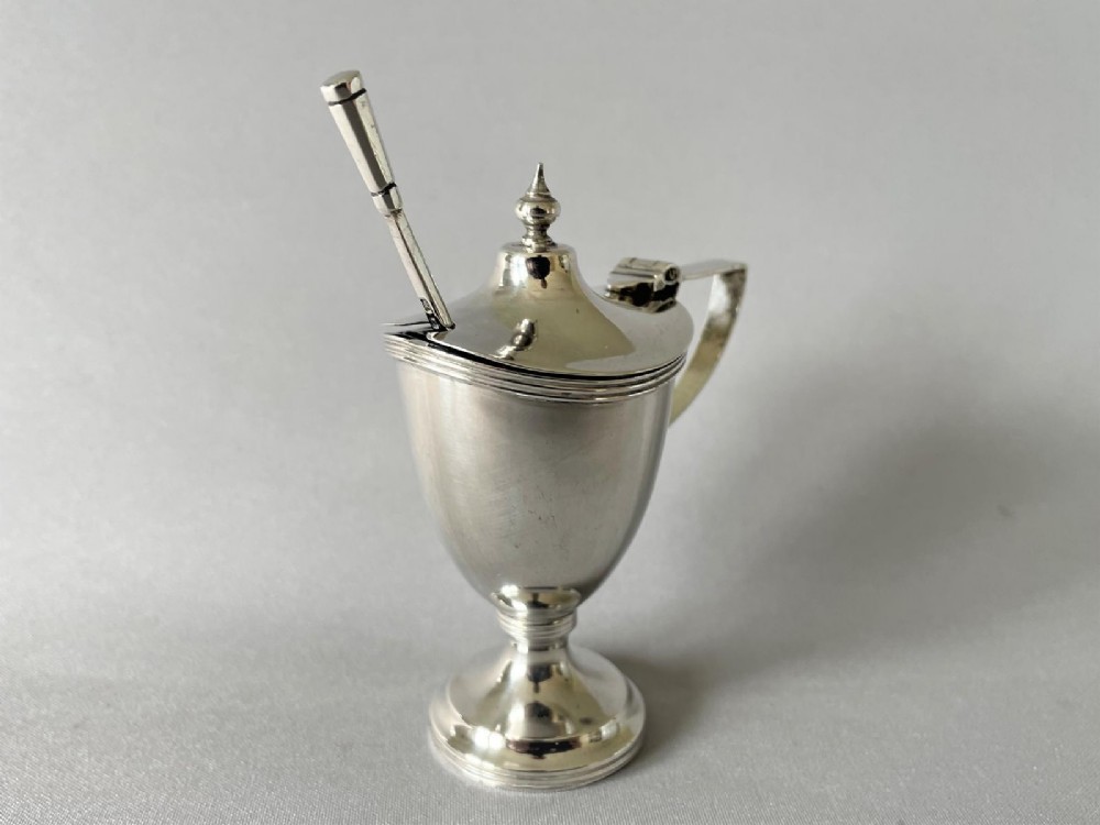 A George V Chester silver mustard pot & spoon View VIII