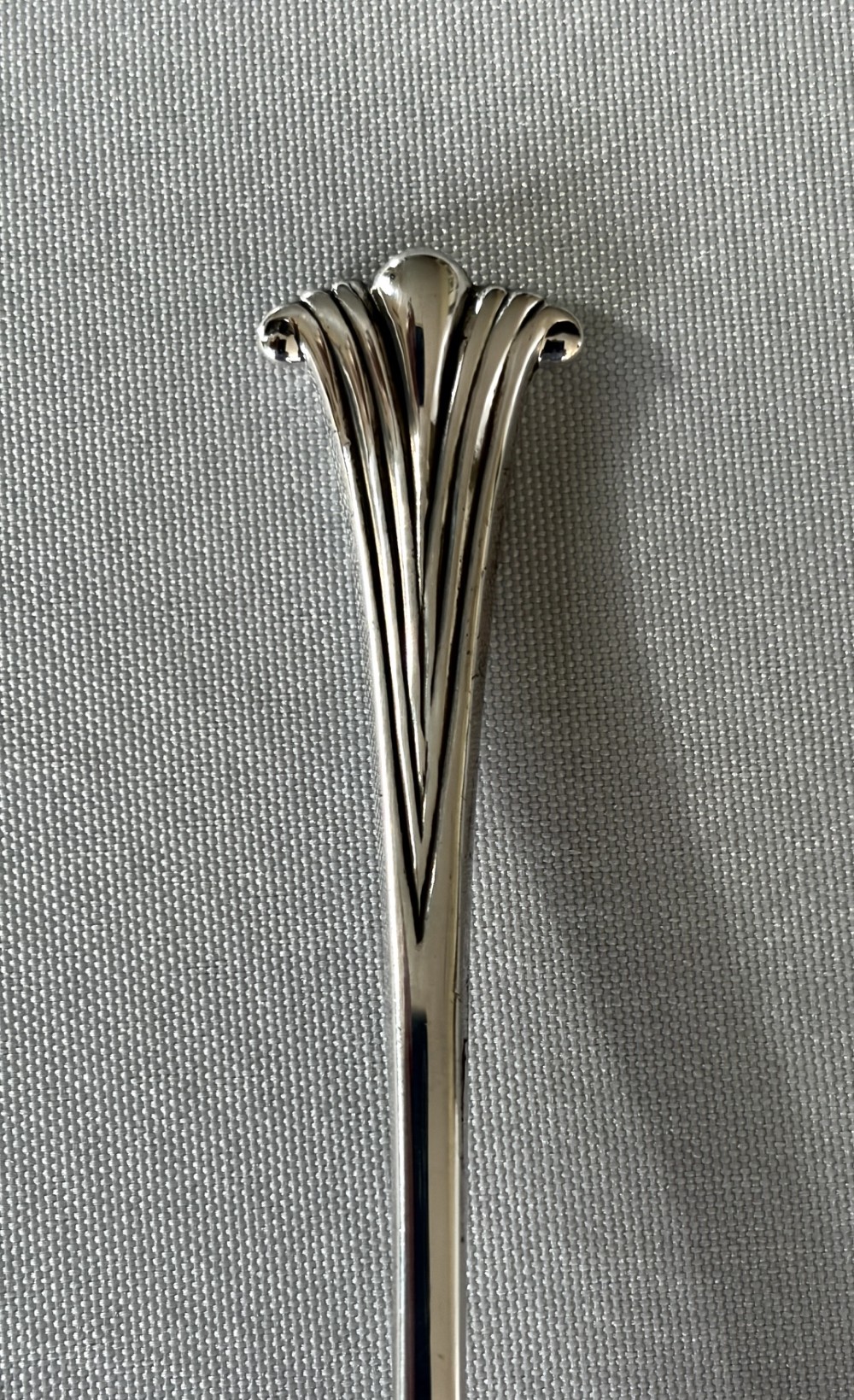 A sought after Onslow pattern Victorian silver butter knife View III
