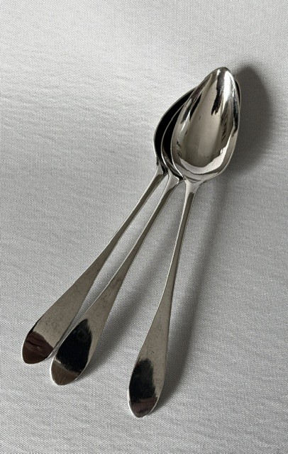 Three Scottish Provincial Paisley silver teaspoons