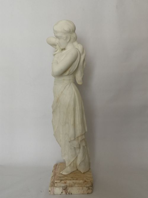 LARGE 19TH CENTURY MARBLE OF A SLAVE WOMAN BY PUGI - ADDITIONAL PHOTO 8