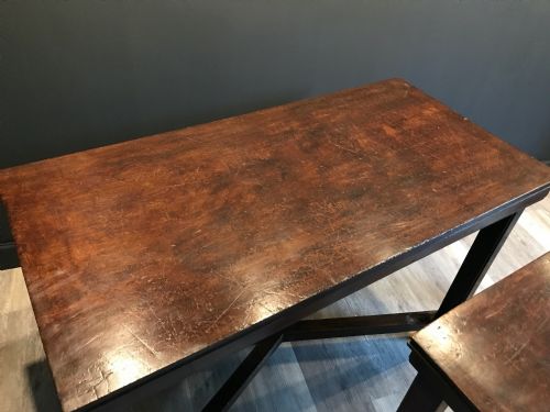 PAIR OF MAHOGANY TABLES X FRAME STRETCHERS C1900 - ADDITIONAL PHOTO 4