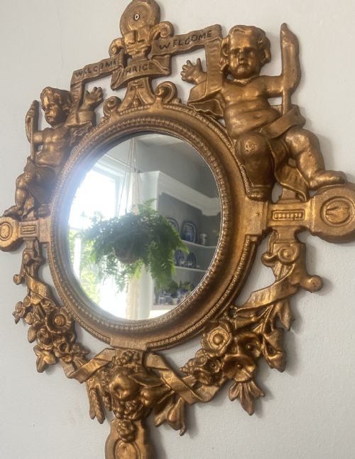 A RARE COALBROOKDALE CAST IRON MIRROR WITH MOTTO - ADDITIONAL PHOTO 2