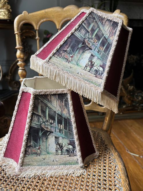 A Pair of 1930'S Tavern Picture Shades