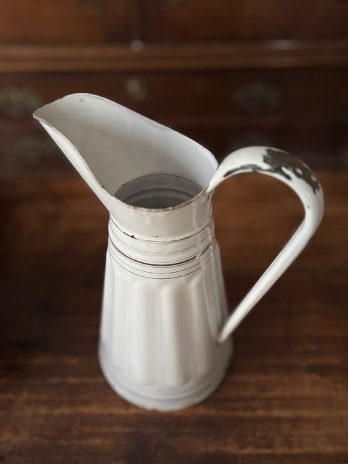 A LARGE FRENCH ENAMELWARE WATER JUG 395 CM - ADDITIONAL PHOTO 3