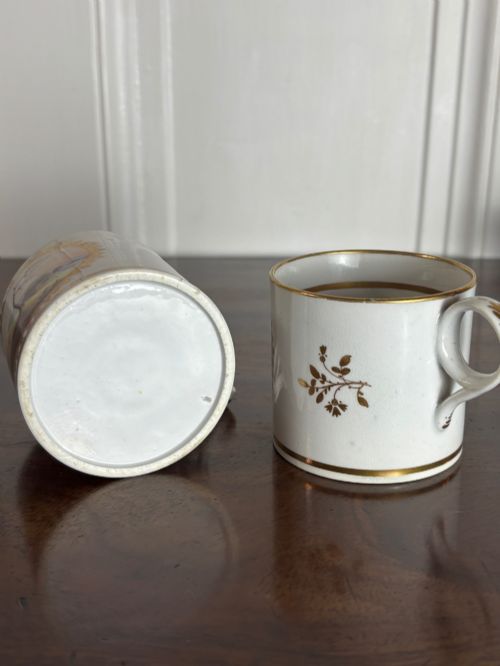 FIRST PERIOD MINTON COFFEE CANS LANDSCAPE PAINTINGS PATTERN NO 58 C1810 - ADDITIONAL PHOTO 5