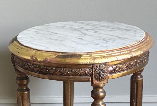 A FRENCH GILTWOOD MARBLE SIDE TABLE C1820 - ADDITIONAL PHOTO 10