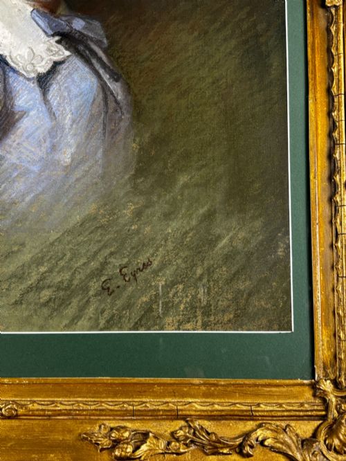 PASTEL PORTRAIT OF A BOY BY NOTED ARTIST EMILY EYRES C1900 - ADDITIONAL PHOTO 1