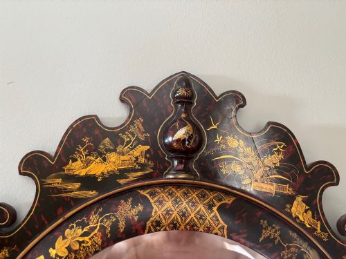 A PAIR OF QUEEN ANNE STYLE CHINOISERIE MIRRORS C 1880 - ADDITIONAL PHOTO 3