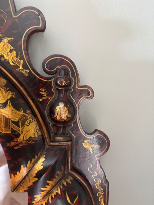 A PAIR OF QUEEN ANNE STYLE CHINOISERIE MIRRORS C 1880 - ADDITIONAL PHOTO 4