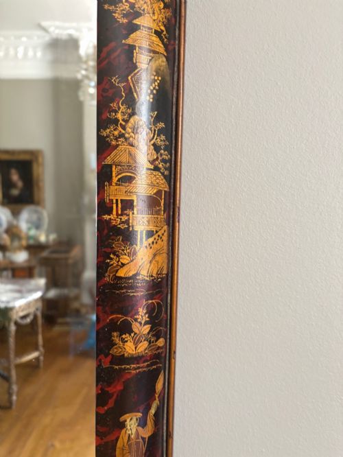 A PAIR OF QUEEN ANNE STYLE CHINOISERIE MIRRORS C 1880 - ADDITIONAL PHOTO 12