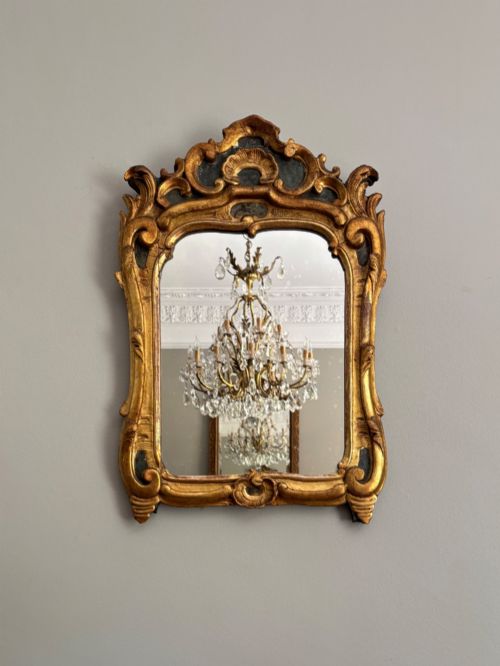 A LOUIS XV GILTWOOD GESSO MIRROR C 1775 - ADDITIONAL PHOTO 1