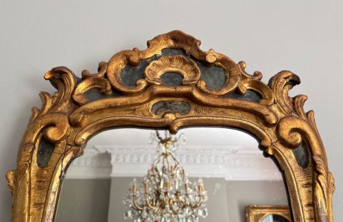 A LOUIS XV GILTWOOD GESSO MIRROR C 1775 - ADDITIONAL PHOTO 2