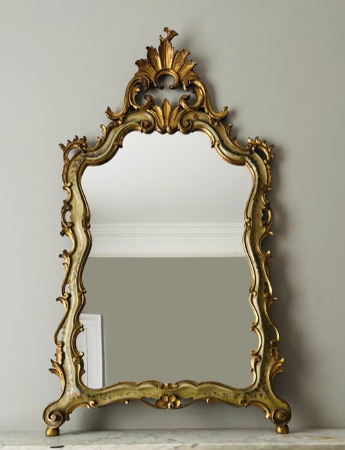 An Italian Venetian Painted Polychrome Mirror. Mid 19thc