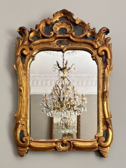 A Louis XV Giltwood & Gesso Mirror C 1775