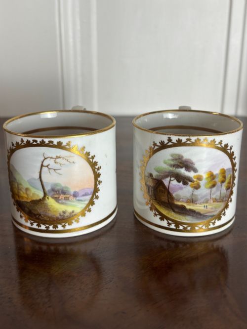 Coffee Cans Landscape Paintings. Pattern No 58 C1810