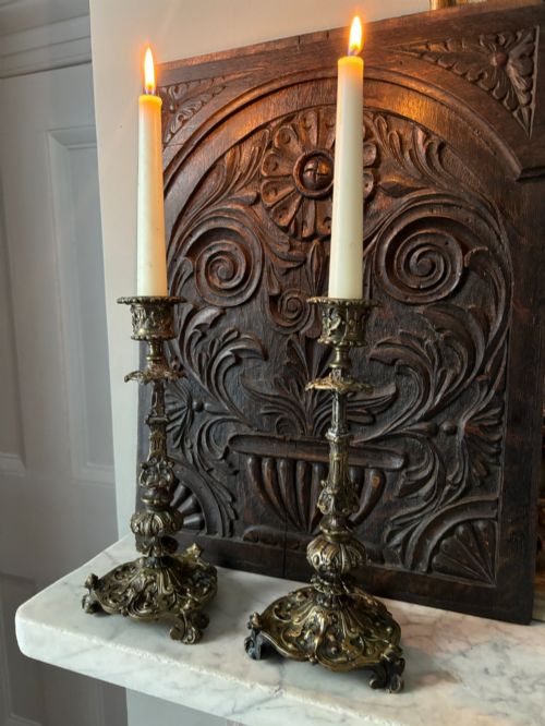 A Pair of Regency Brass Candlesticks C1825