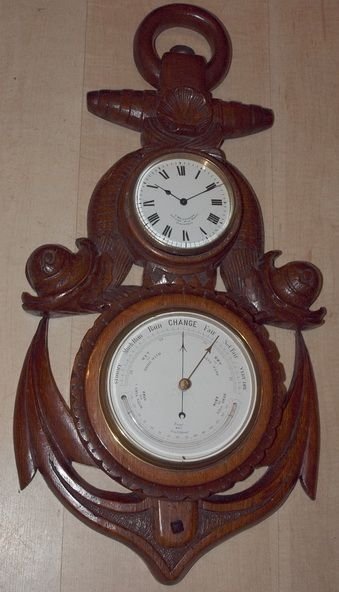 Antique Clock Barometer