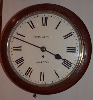 Antique Fusee Dial Clock London