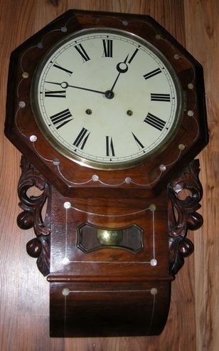 Rosewood Dropdial Wall Clock