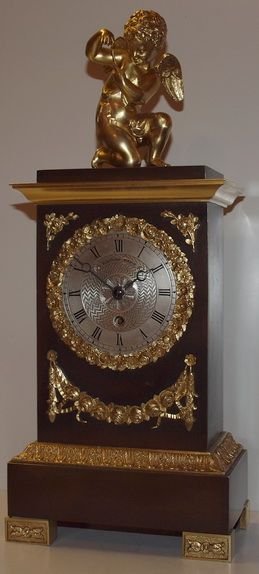 Antique Bronze Gilt Mantel Clock Raingo