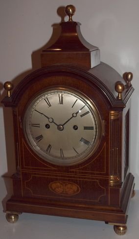 Mahogany Twin Fusee Bracket Clock