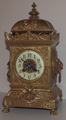 French Brass Cased Mantel Clock