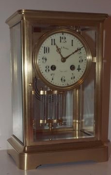 Antique Four Glass Mantel Clock