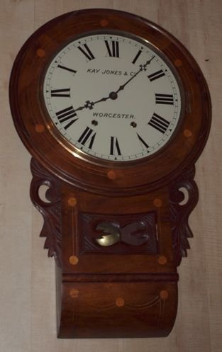 Antique Dropdial Wall Clock Worcester