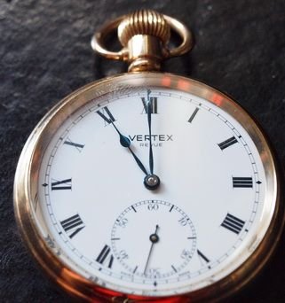 Vertex Gold Plate Pocket Watch