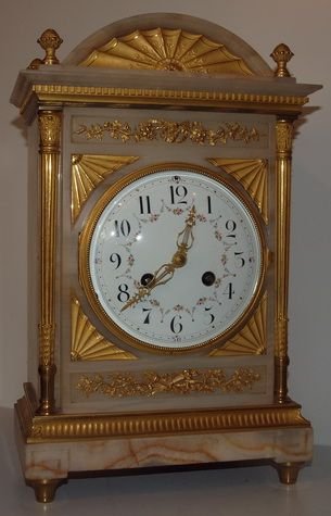 Antique Ormolu Mounted Onyx Mantel Clock