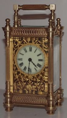 Antique Fretwork Carriage Clock