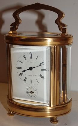 Antique Small Oval Carriage Clock