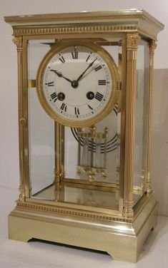 Four Glass Mantel Clock