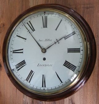 London Convex Glass Fusee Dial Clock