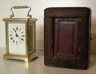 French Brass Cased Carriage with Box