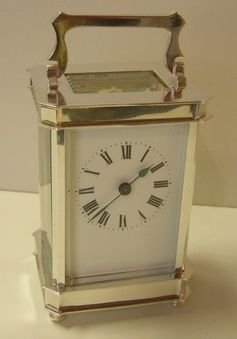 Silver Plated French Carriage Clock