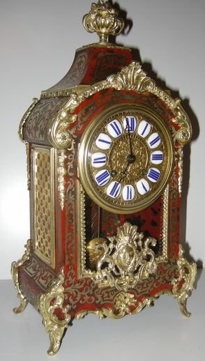 A Fine Quality Boulle Tortoishell Mantel Clock