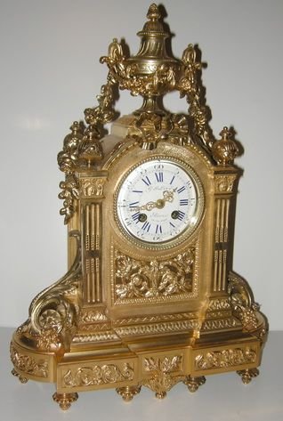 Gilt Bronze Mantel Clock Levy Paris