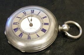 A Victorian Silver Half Hunter Pocket Watch