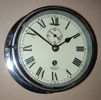 Ships Clock Smiths Astral Chromed