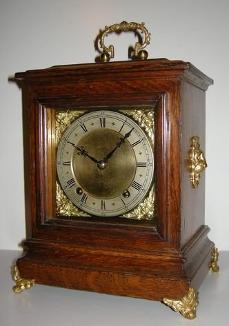 Oak Ting Tang Quarter Strike Mantel Clock
