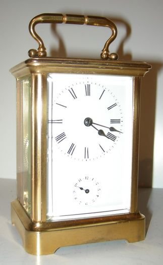 French Gilded Cased Carriage Clock
